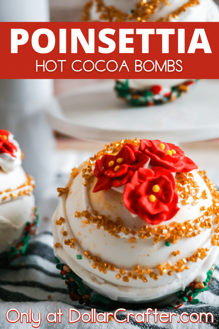 Poinsettia Hot Cocoa Bombs