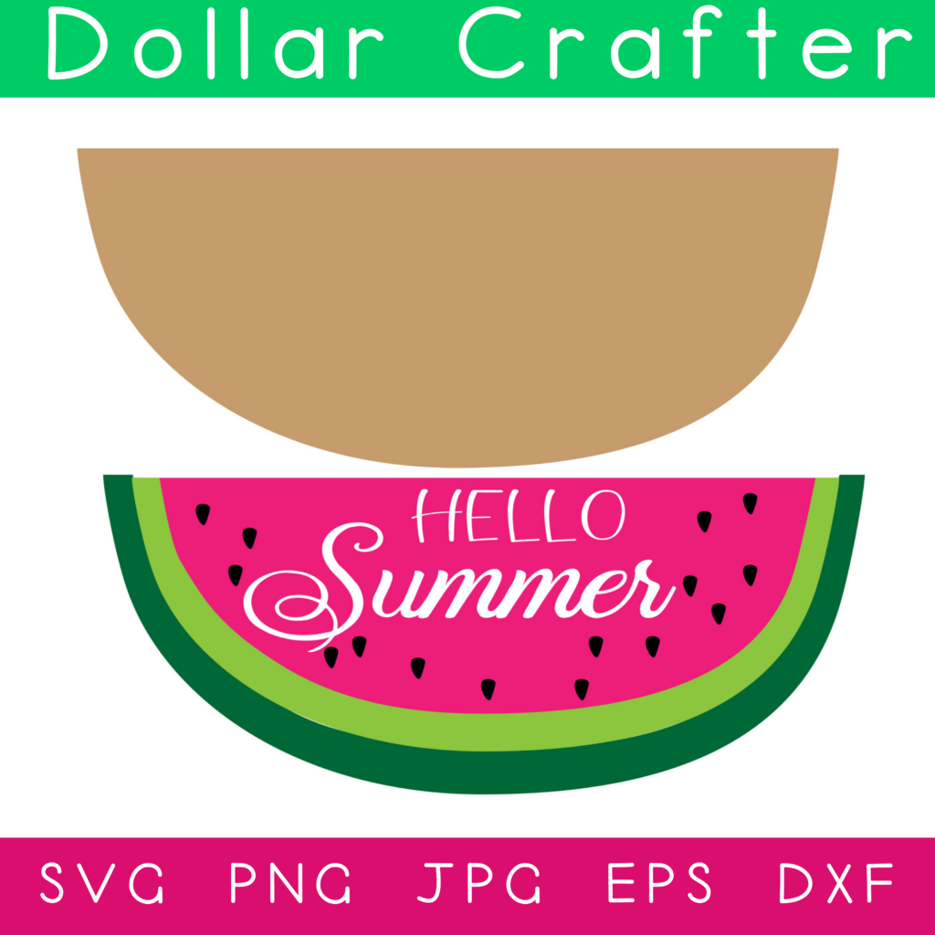 Hello Summer Watermelon Svg Cut File Set For Cricut Or Silhouette ⋆ Dollar Crafter 4351