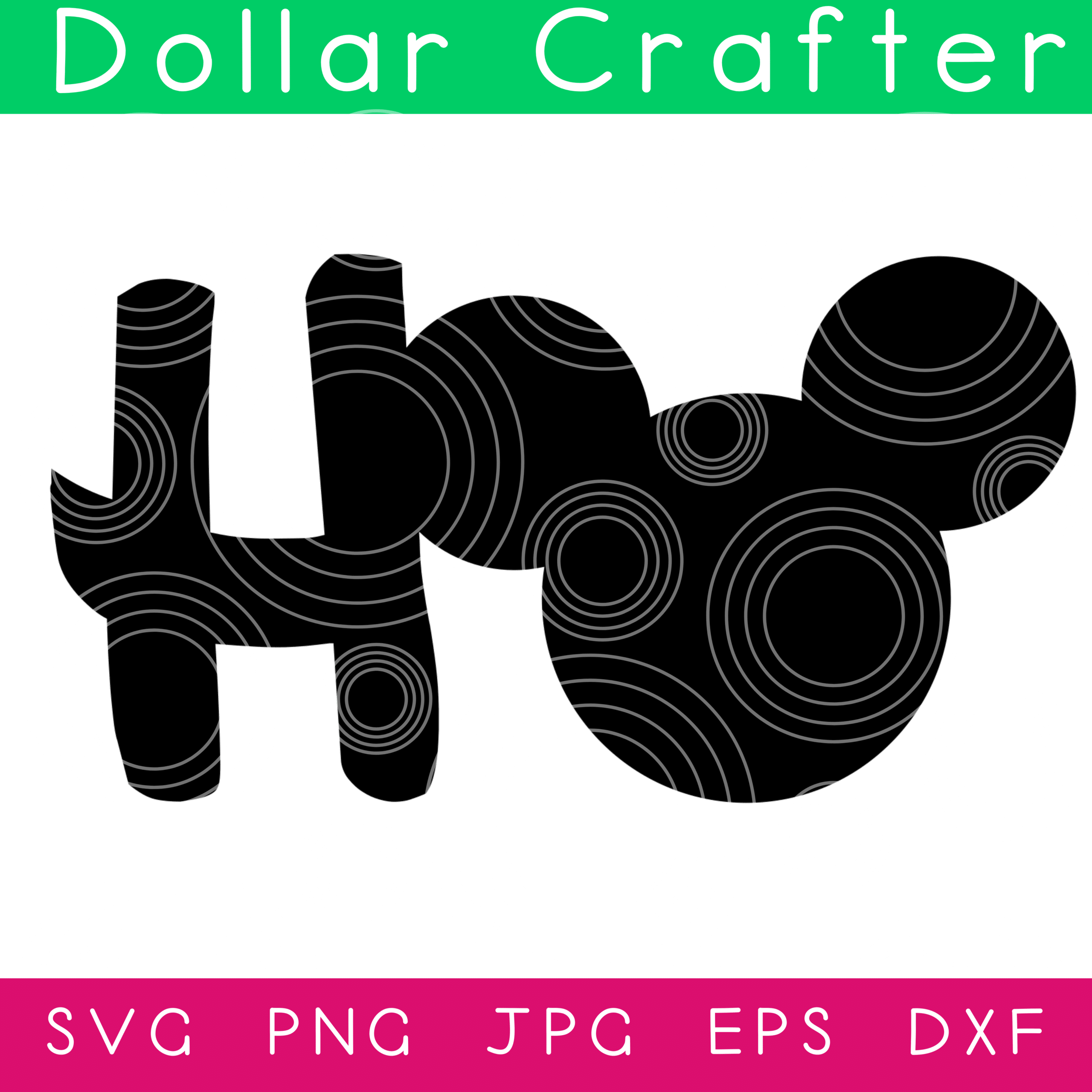 Mickey Ho Ho Ho SVG Cut File Set for Cricut or Silhouette