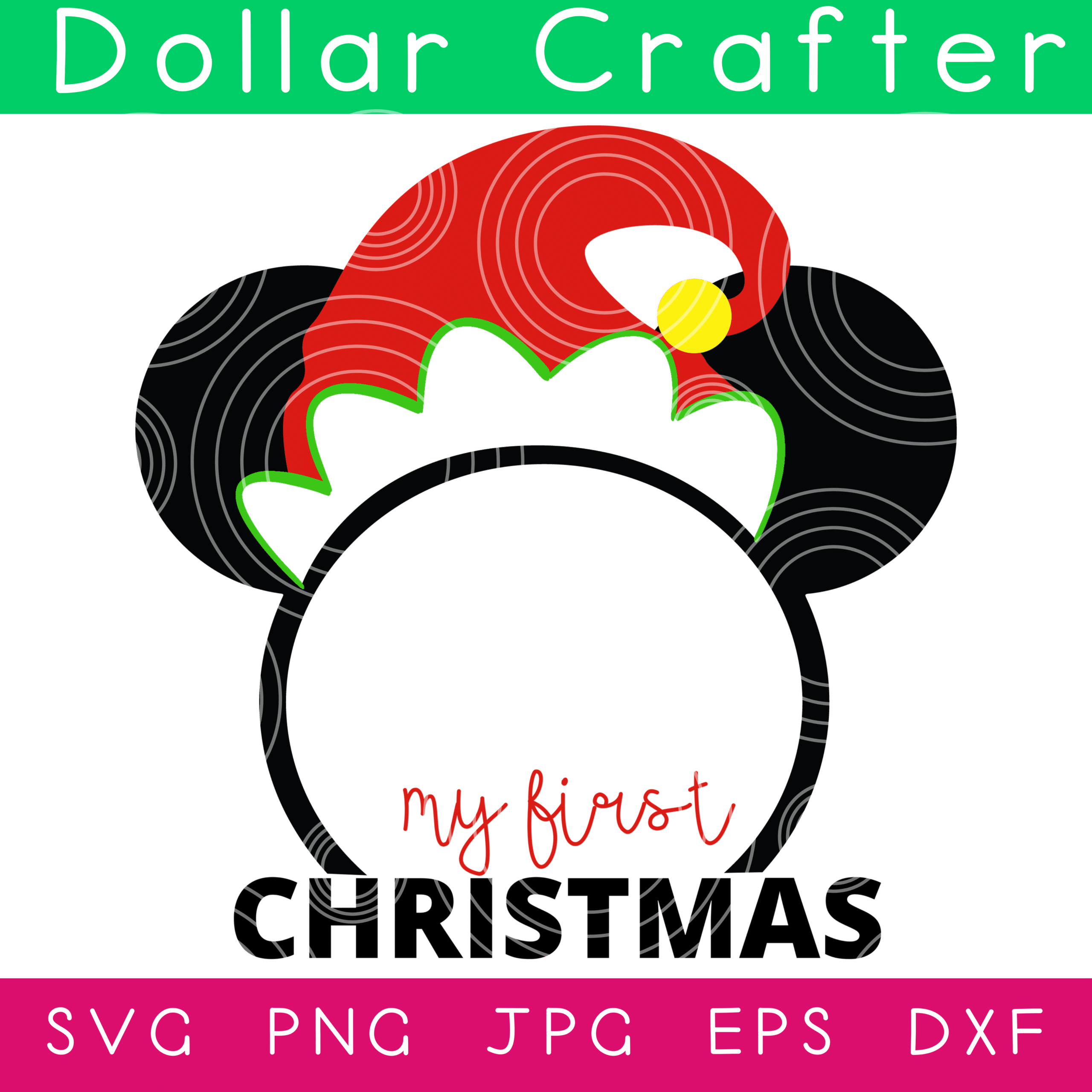 Download Mickey and Minnie My First Christmas SVG Cut File Set for Cricut or Silhouette ⋆ Dollar Crafter