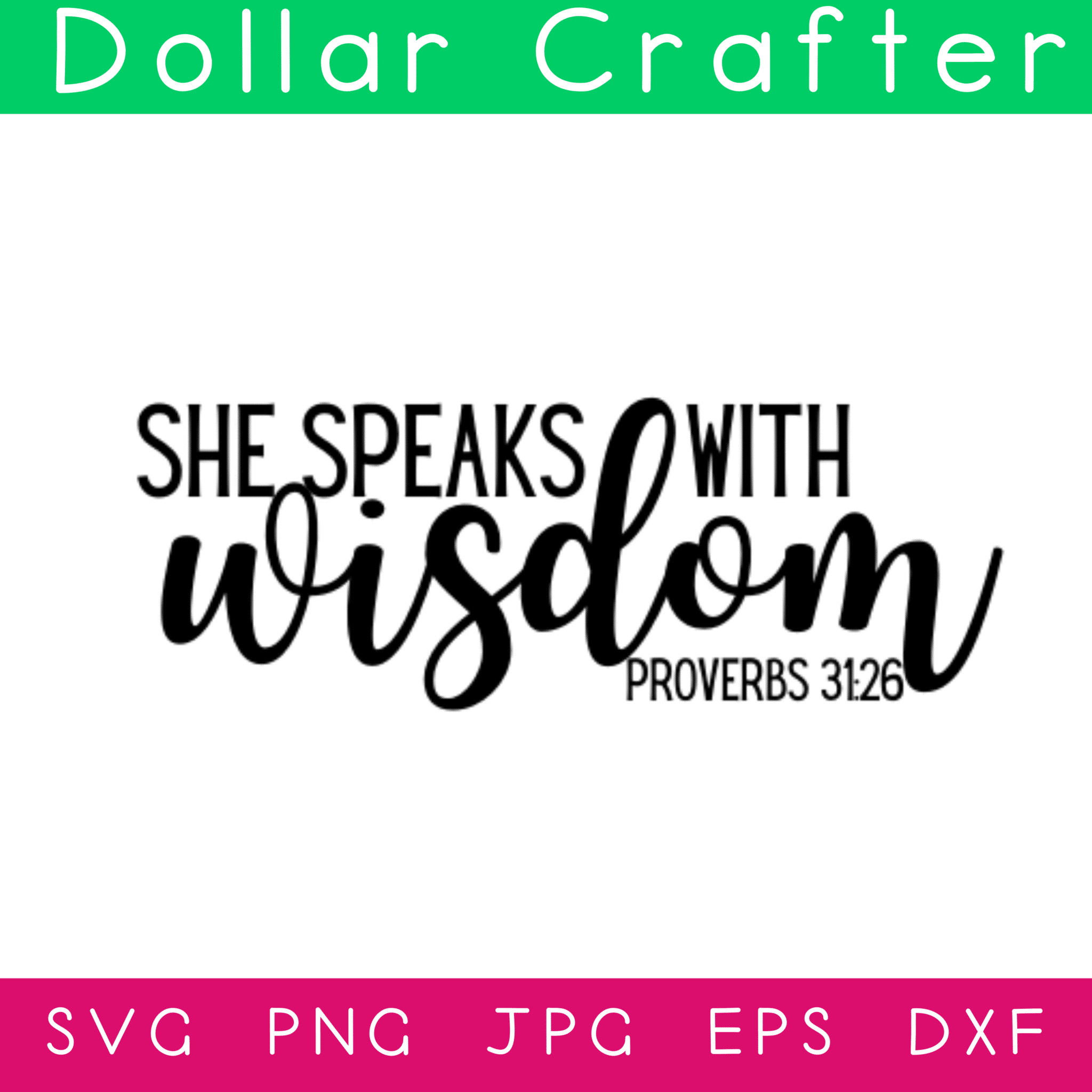 She Speaks Wisdom SVG Cut File Set for Cricut or Silhouette ⋆ Dollar ...