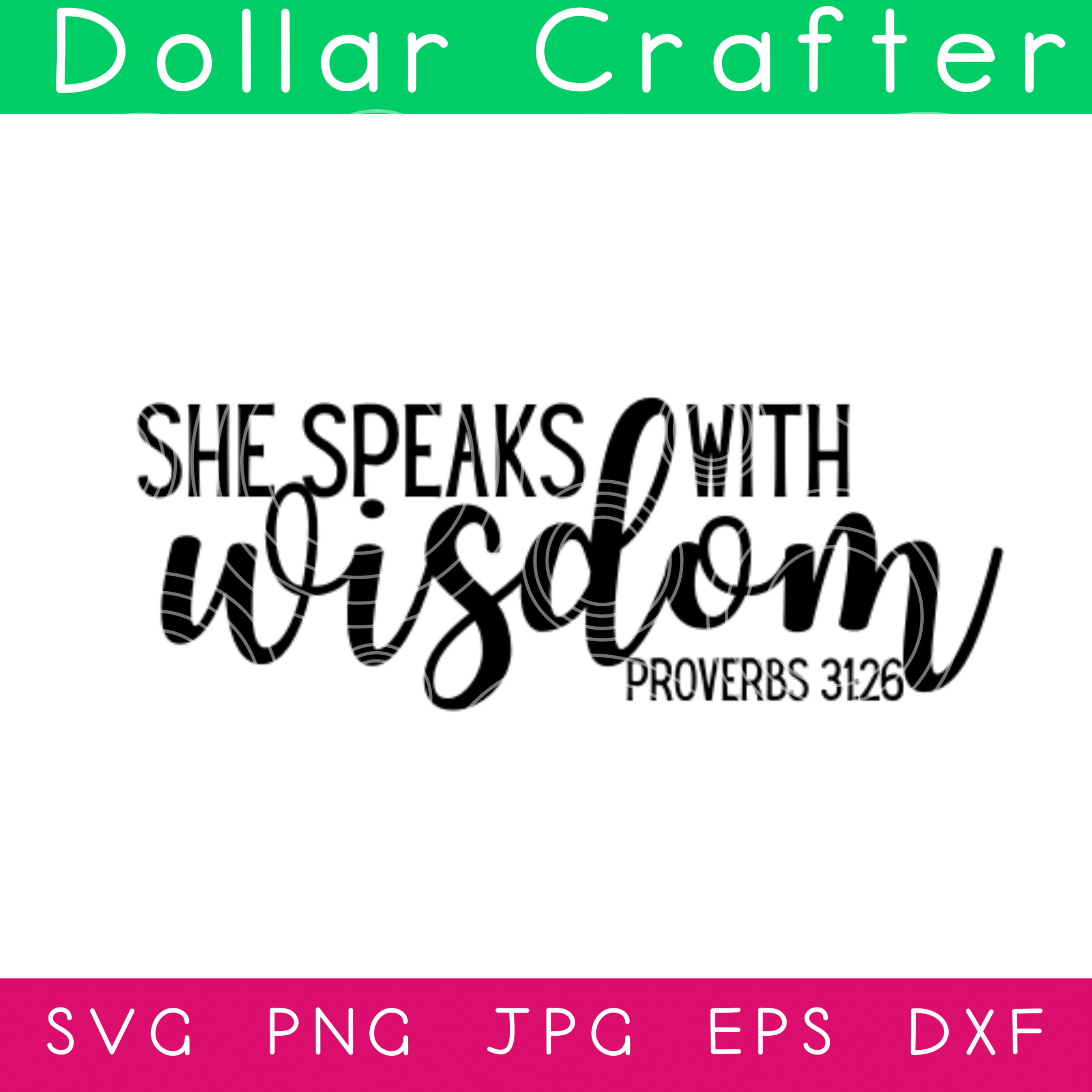 She Speaks Wisdom SVG Cut File Set for Cricut or Silhouette