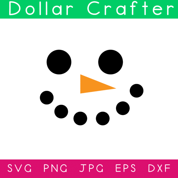 Snowman Face SVG Cut File Set for Cricut or Silhouette