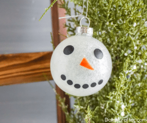 DIY Snowman Face Glitter Filled Ornament ⋆ Dollar Crafter