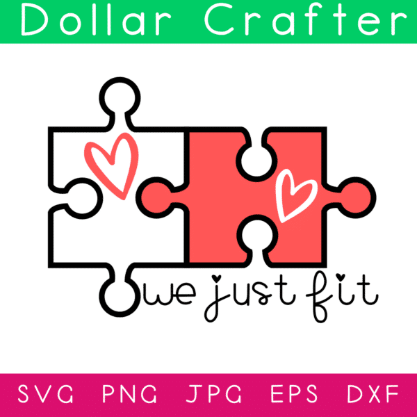 We Just Fit SVG Cut File Set for Cricut or Silhouette