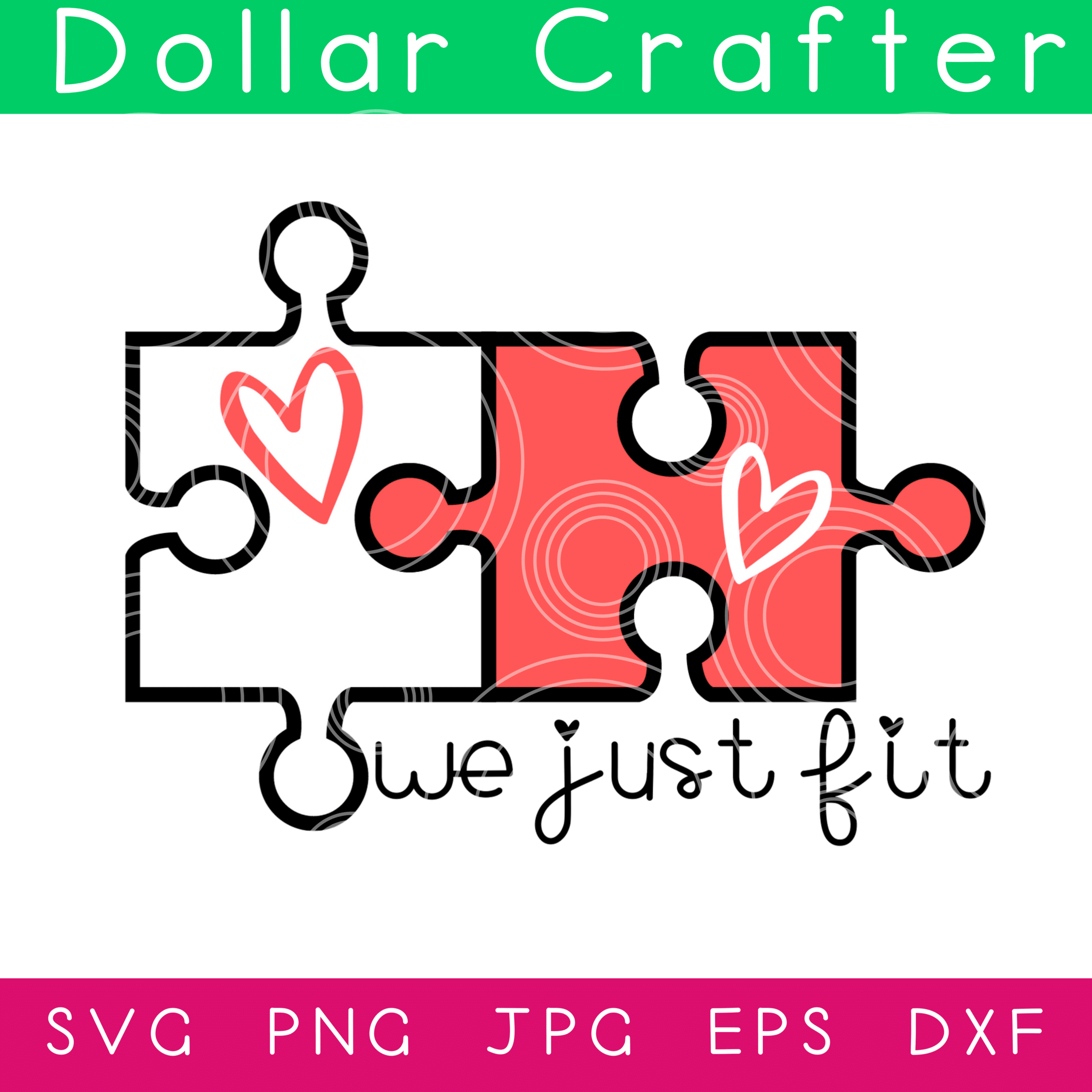 We Just Fit SVG Cut File Set for Cricut or Silhouette
