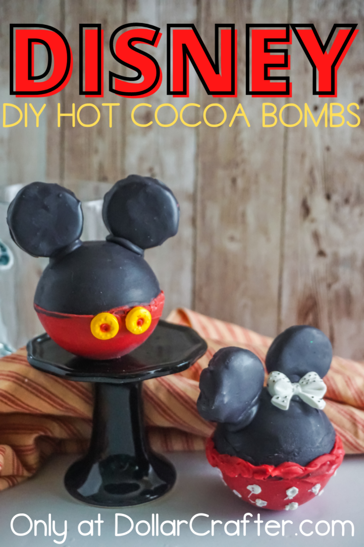 Peppermint Mickey and Minnie Mouse Hot Cocoa Bombs