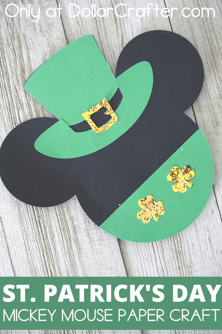 St. Patrick's Day Mickey Mouse Paper Craft