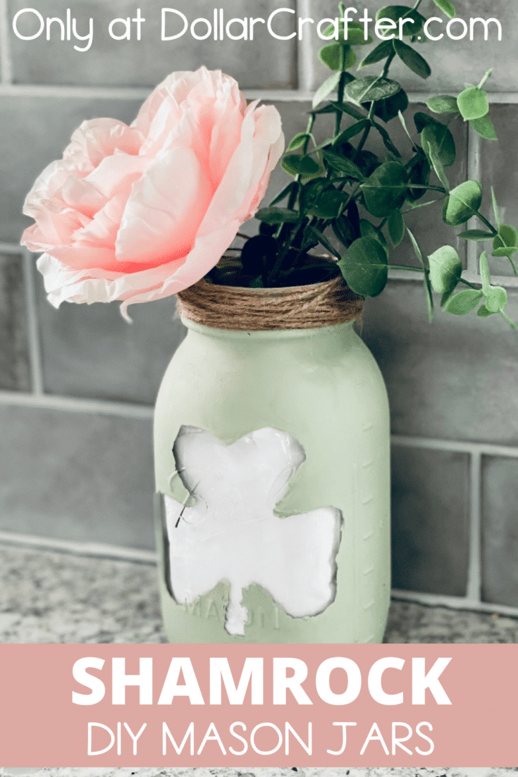 St. Patrick's Day Shamrock Mason Jar