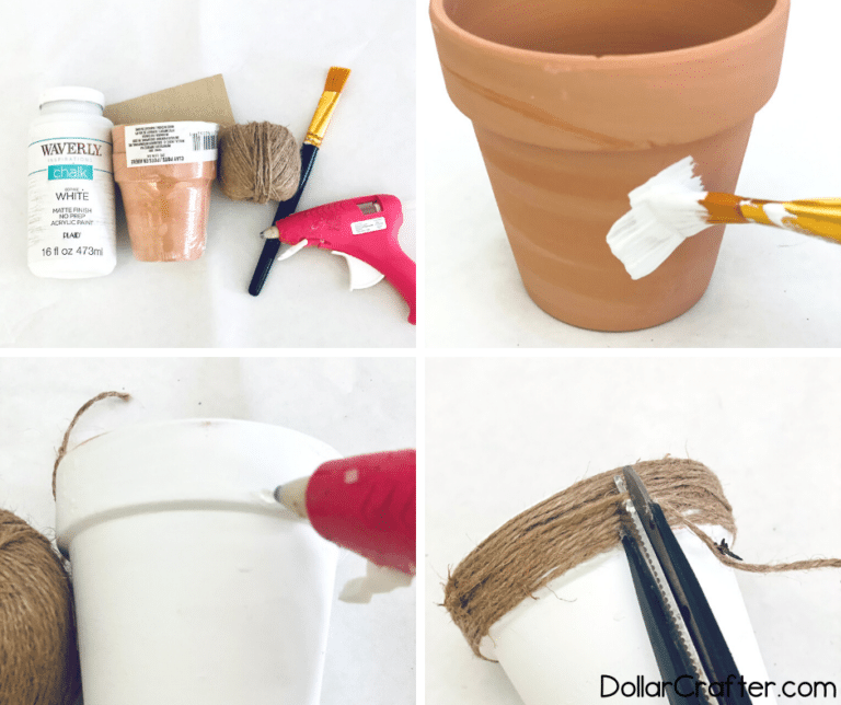 DIY Twine Wrapped Flower Pots ⋆ Dollar Crafter