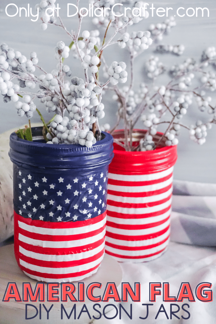 American Flag Mason Jars