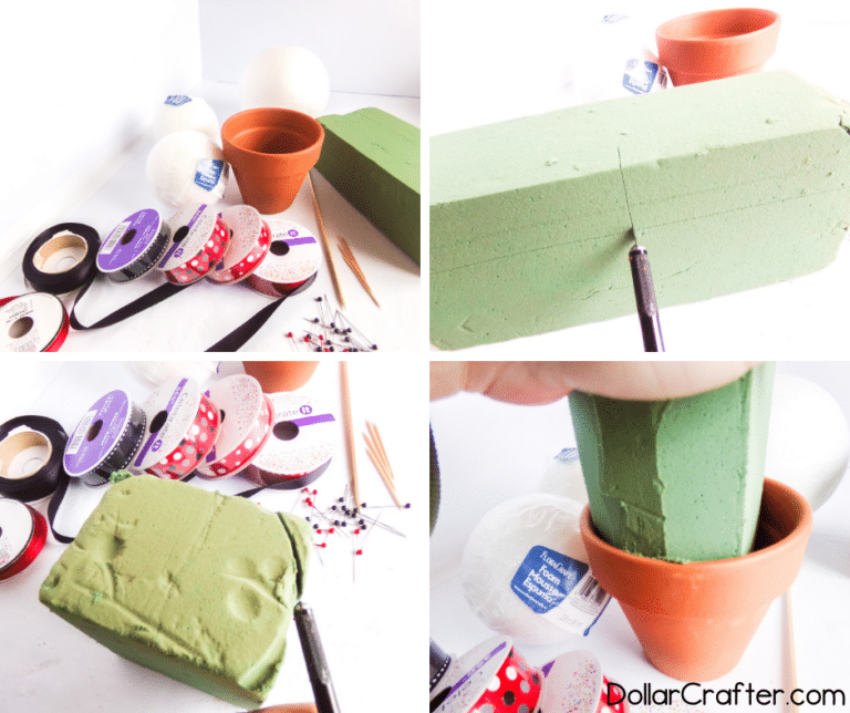 Topiary Ribbon Tutorial DIY Looped Ribbon Mickey Mouse Topiary Tutorial ⋆ Dollar Crafter