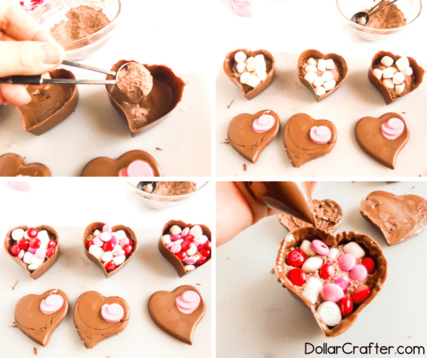 Homemade Swirly Hearts Hot Cocoa Bombs ⋆ Dollar Crafter