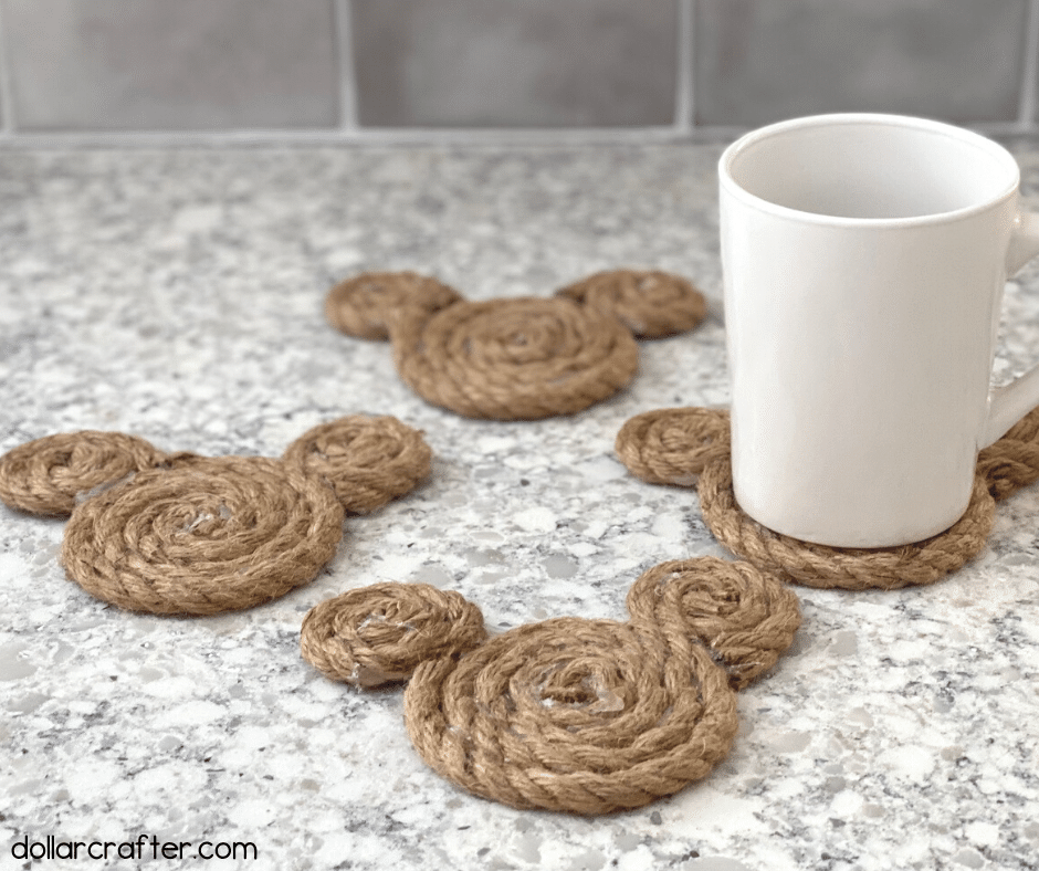 DIY Mickey Mouse Rope Coasters