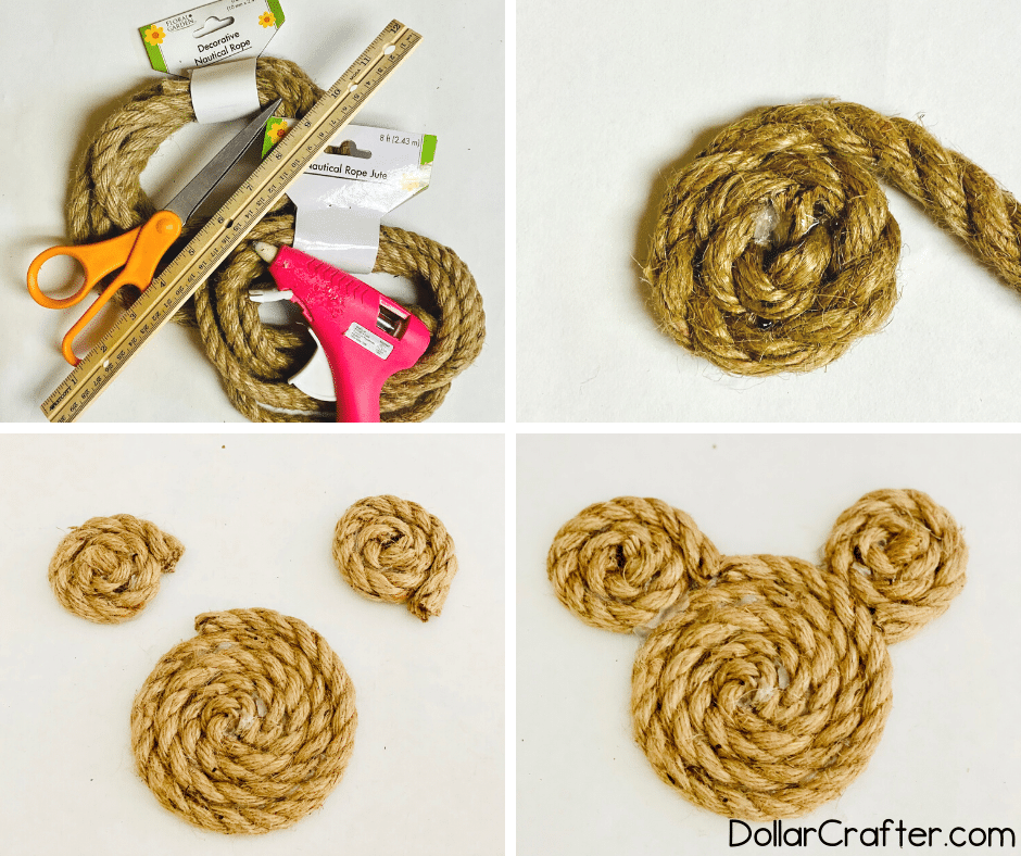 DIY Mickey Mouse Rope Coasters