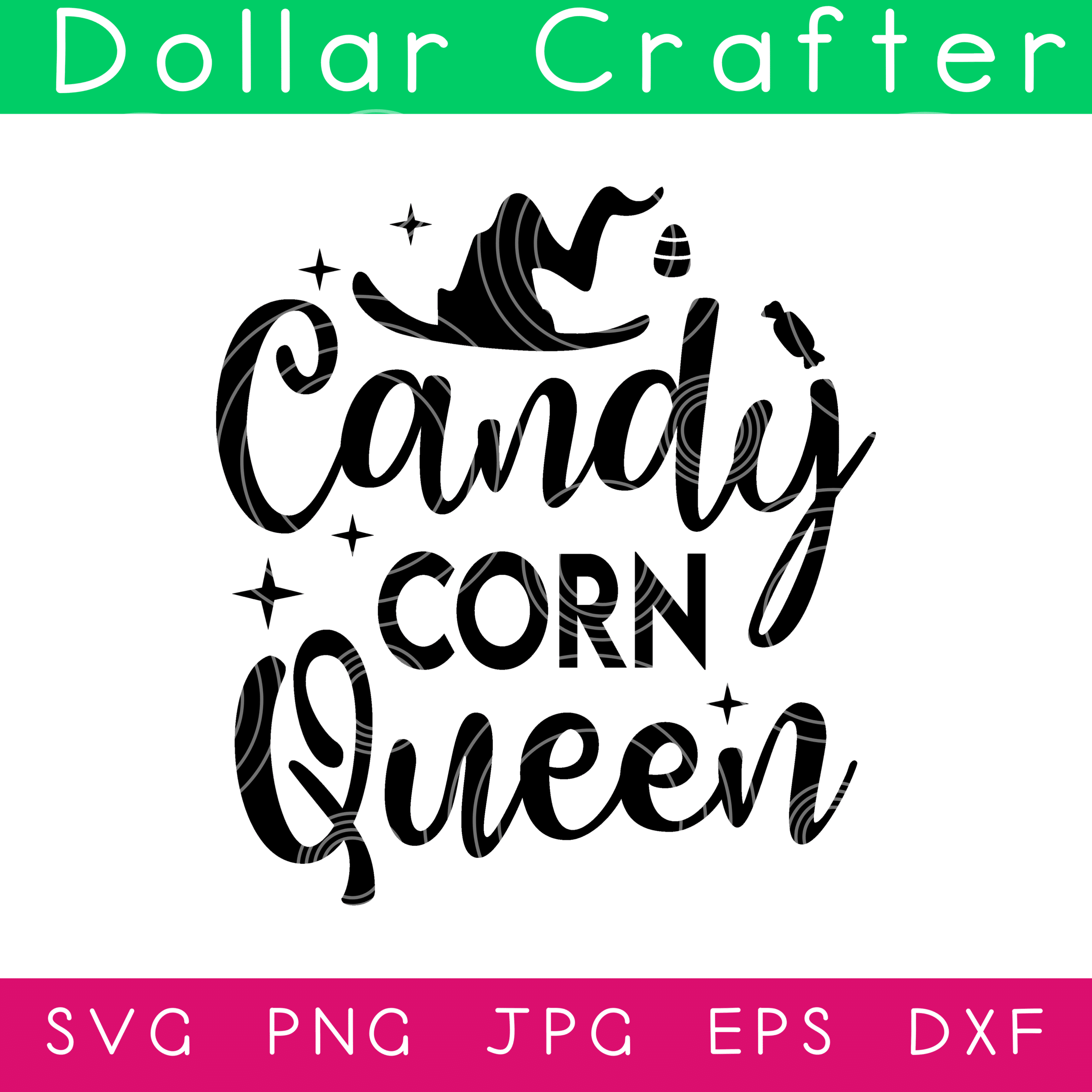 Candy Corn Queen SVG Cut File Set for Cricut or Silhouette