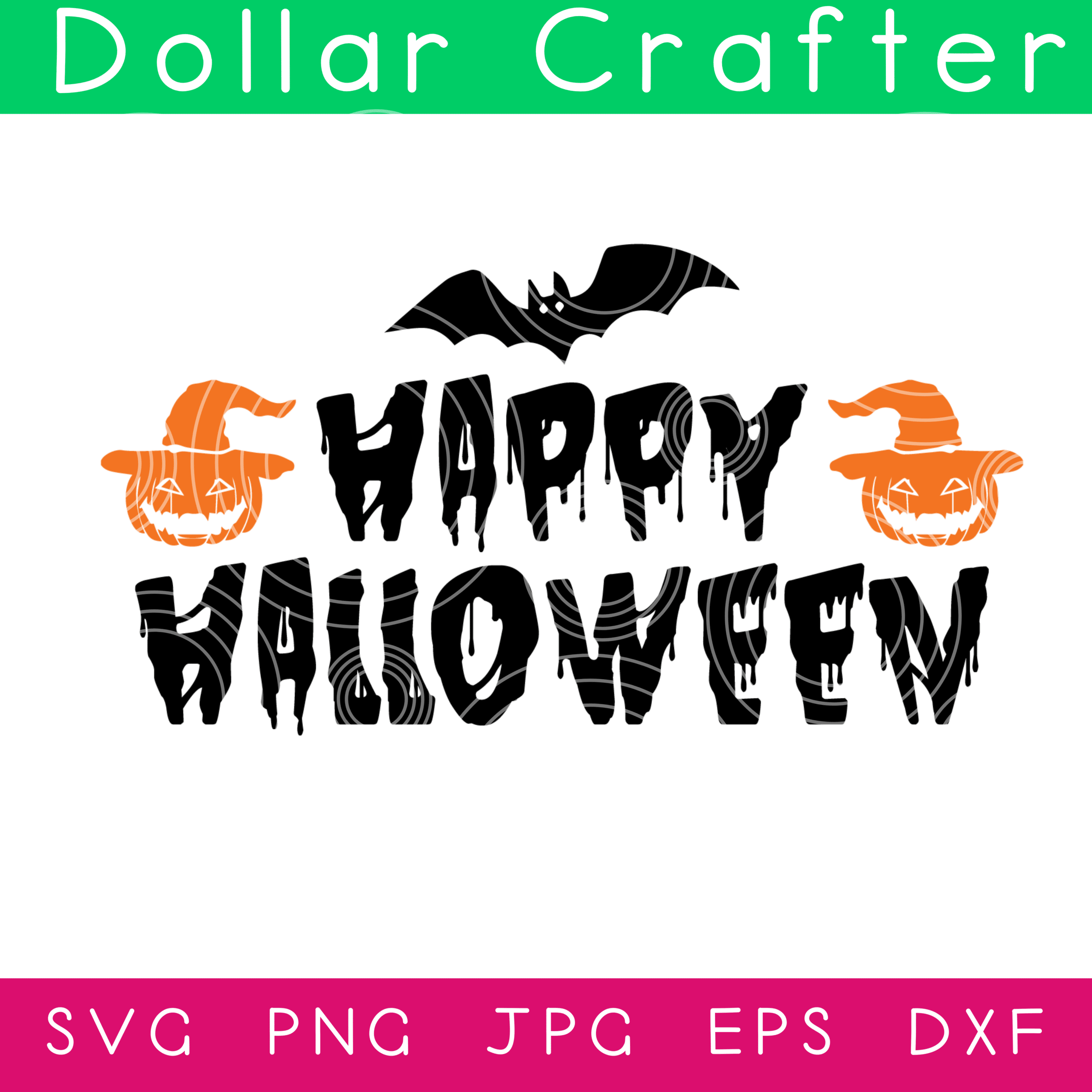 Happy Halloween SVG Cut File Set for Cricut or Silhouette