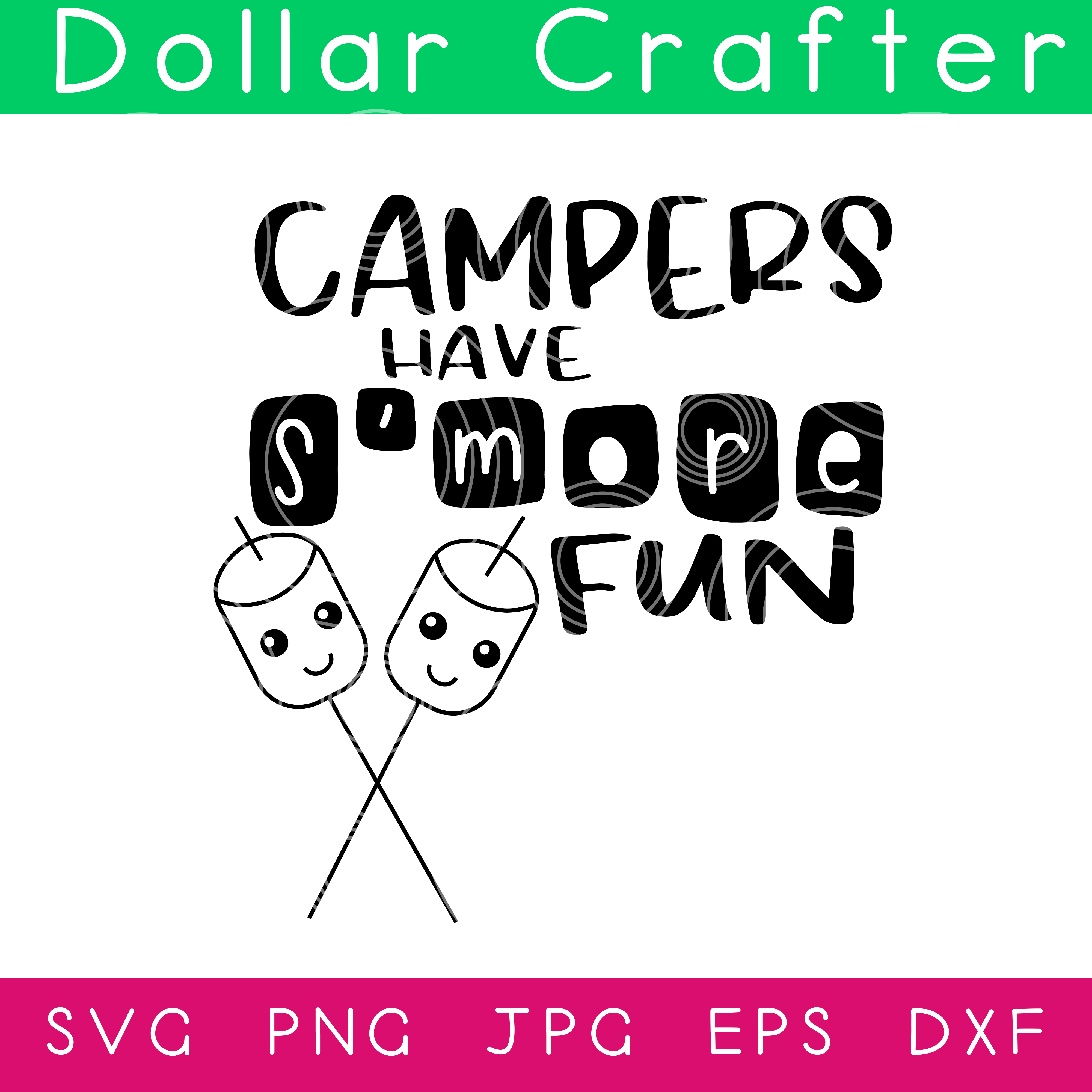 Camper Have S'more Fun SVG Cut File Set for Cricut or Silhouette