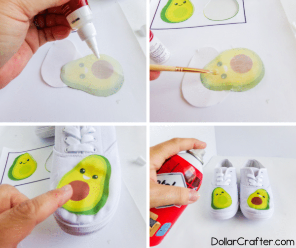 How to Print on Shoes Avocado Shoe Sublimation ⋆ Dollar Crafter