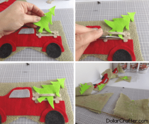 DIY Christmas Truck Garland Banner ⋆ Dollar Crafter