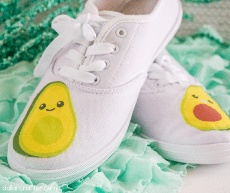 How to Print on Shoes Avocado Shoe Sublimation ⋆ Dollar Crafter