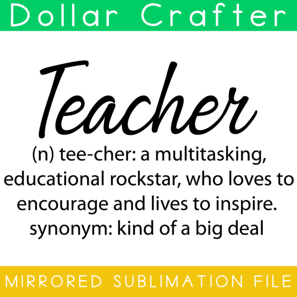 Teacher Definition Sublimation File