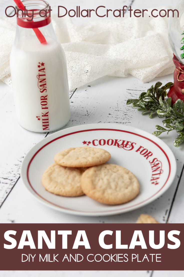 Santa Milk and Cookies Plate