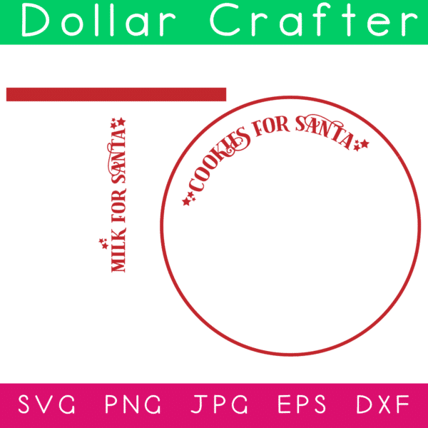 Milk and Cookies Santa SVG Cut File Set for Cricut or Silhouette