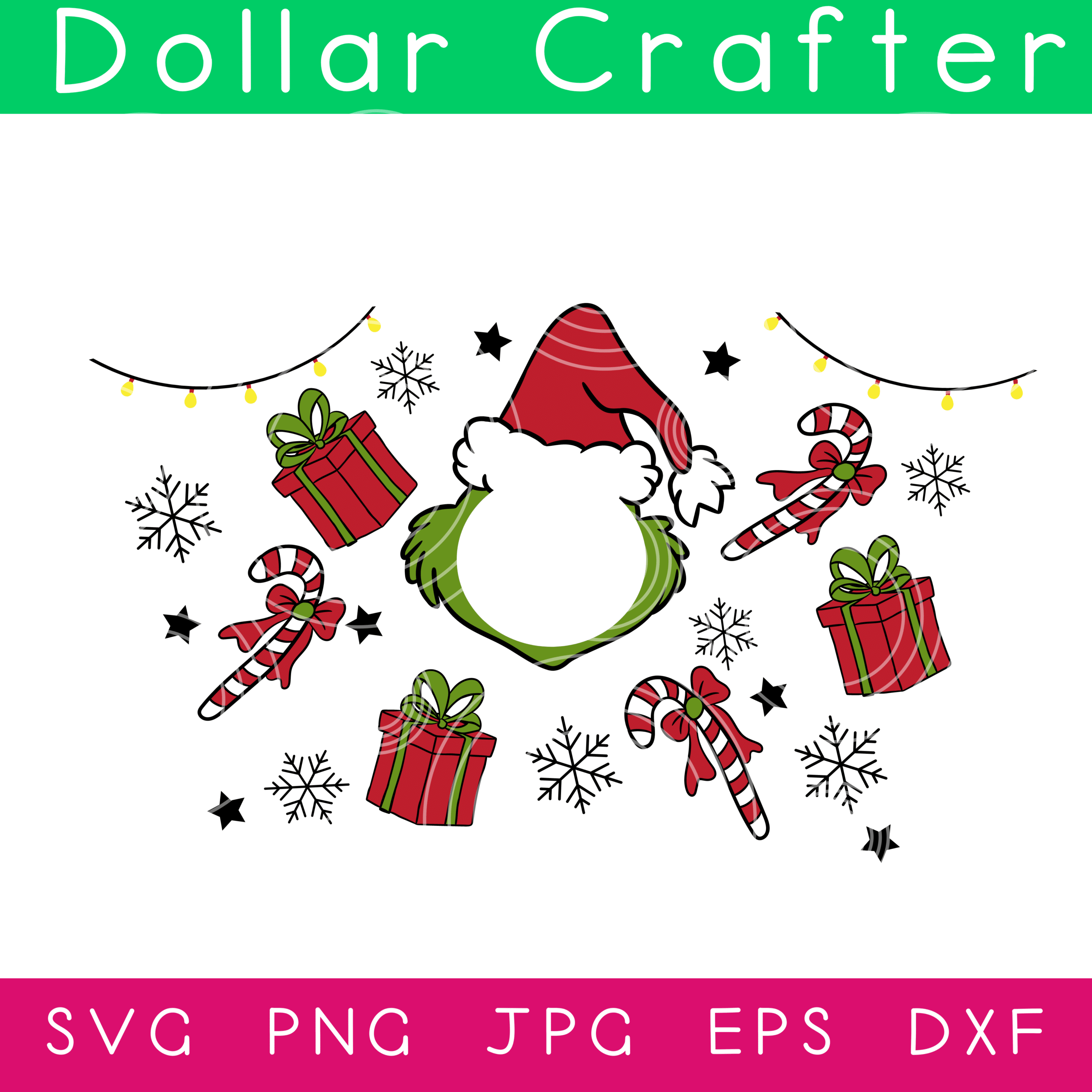Grinch Starbucks Cup SVG Cut File Set for Cricut or Silhouette