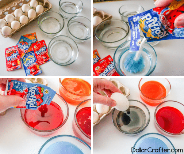KoolAid Dyed Easter Eggs ⋆ Dollar Crafter