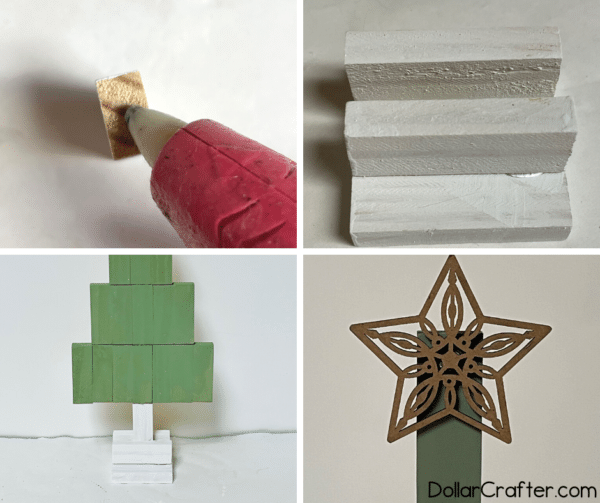 DIY Jenga Block Christmas Tree ⋆ Dollar Crafter