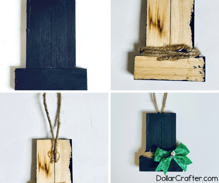 Homemade Snowman Hat Dollar Tree Ornament ⋆ Dollar Crafter