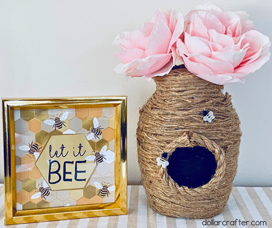 DOLLAR TREE DIY DECOR  FARMHOUSE BEE DECOR 