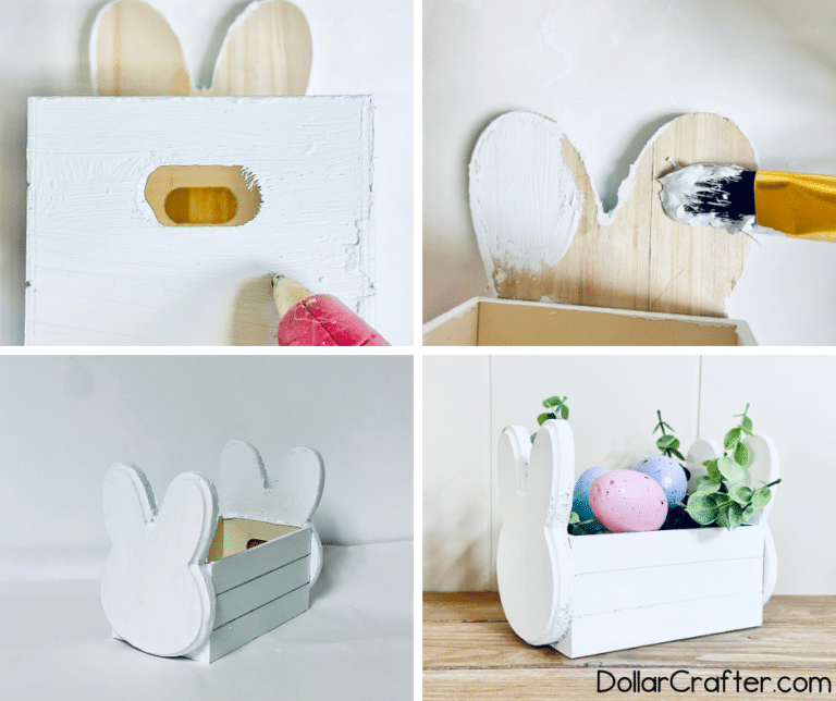 How to Make a Charming Farmhouse Bunny Crate from Dollar Tree Supplies