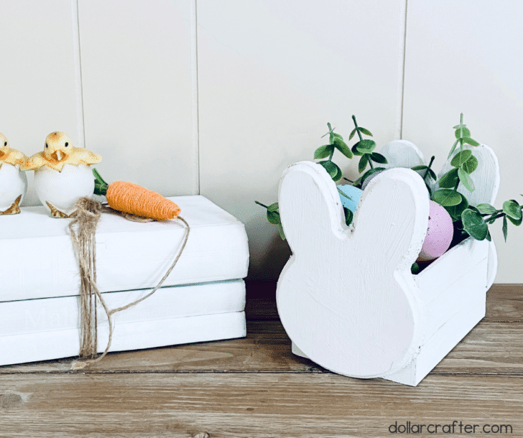 How to Make a Charming Farmhouse Bunny Crate from Dollar Tree Supplies